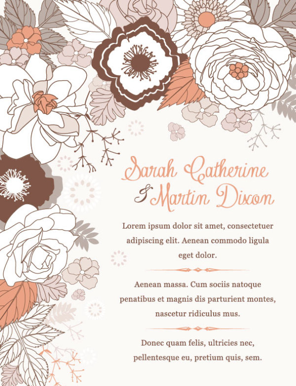 Hand Painted Flowers Card 01