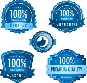 High Quality Blue Badge Vector Labels 02