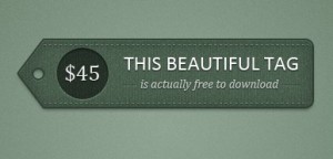 Leather Price Tag PSD