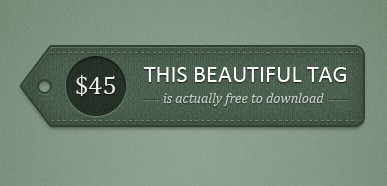 Leather Price Tag PSD