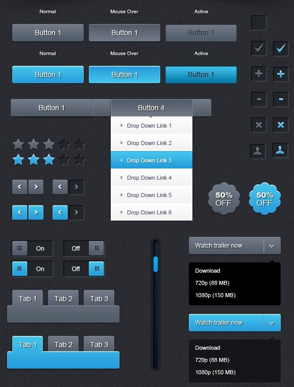 Modern Dark Web UI Kit