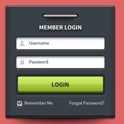 Modern Login Form UI Element