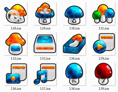Mushroom Style System Icons