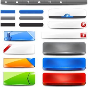 Navigation Bar and Banner Elements Vector