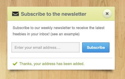 Newsletter Subscribe Box PSD
