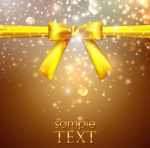 Noble Golden Vector Cover with Bow