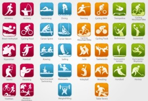 Olympic Sports Icons Vector