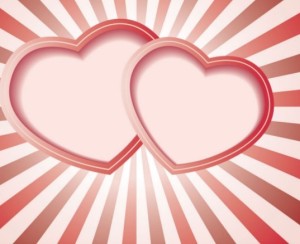 Pink Double Heart Vector Frame