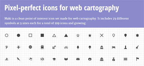 Pixel-Perfect Icons For Web Cartography - Maki