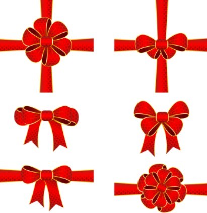 Red Rosette Vector Design Material 01