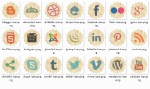 Retro Paper-Luke Social Icons