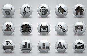 Round Gray Web icons