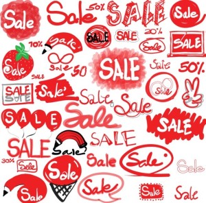 Sale Hand Drawn Doodle Vector Material