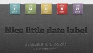 Set Of Elegant Little Date Label