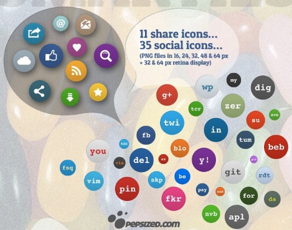 Set Of Social Media Smarties Icons