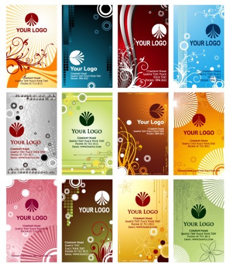Set Of various Vector Card Background 01