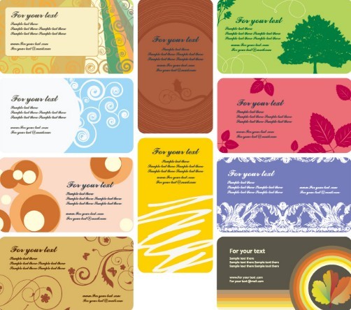 Set Of various Vector Card Background 02