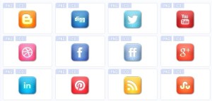 Shimmering Social Media Icons