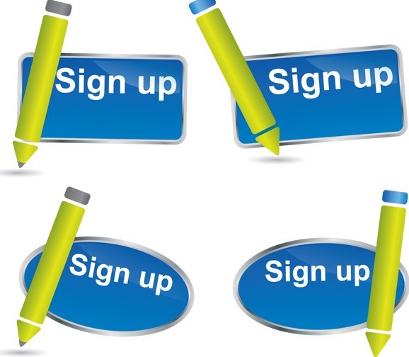 Sign Up Button Vector 01