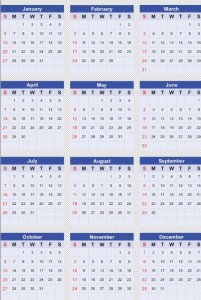 Simple Vector Calendar 2013