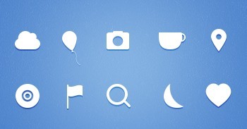 Simple White Web Icons
