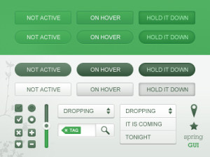 Spring UI Elements PSD