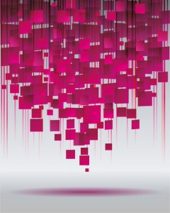 Stylish Vector Background with Red Blocks