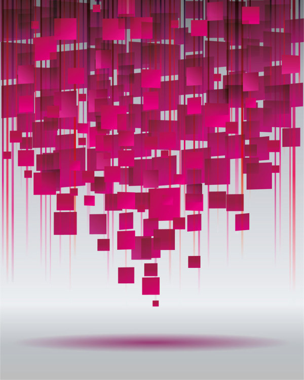 Stylish Vector Background with Red Blocks
