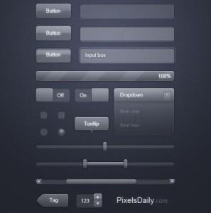 Transparent Glass UI PSD