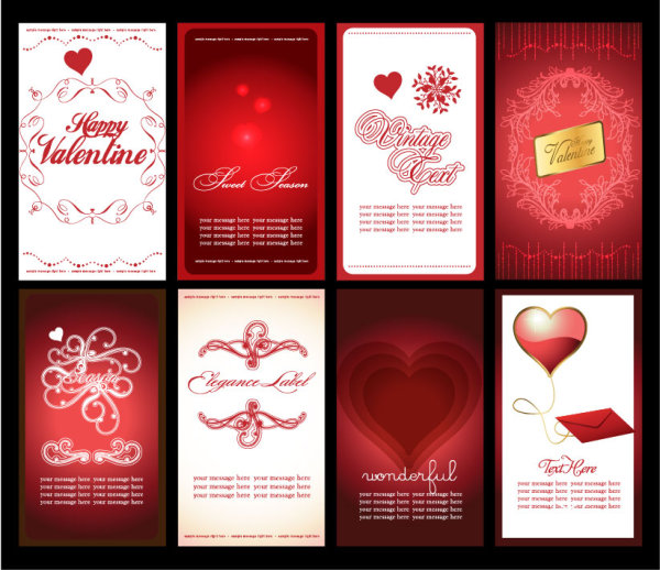 Valentine's Day Greeting Card Background Vector Material 03