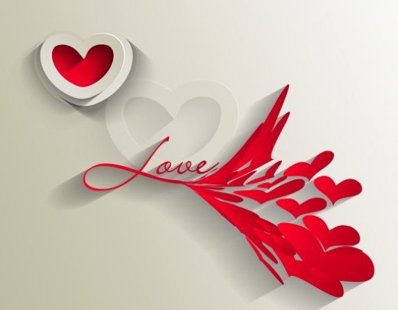 Valentine's Day Paper-cut Design Vector 04