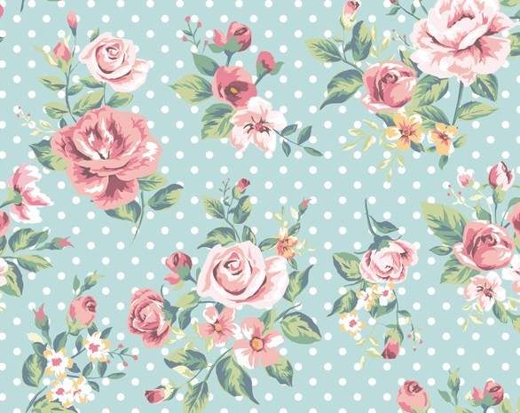 Vintage Watercolor Flowers Vector 03