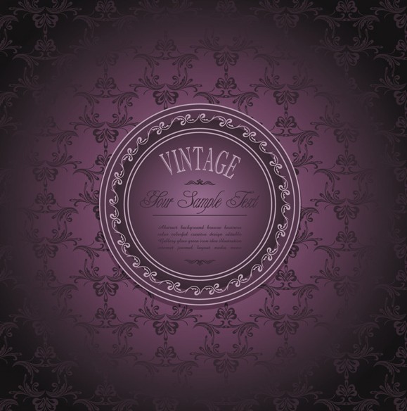 Violet Classical Pattern Background 4