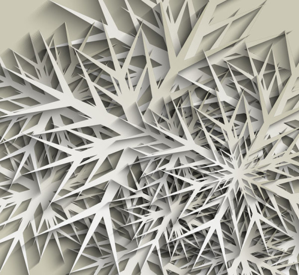 White Paper-cut Patterns Vector