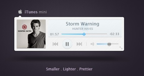 iTunes Mini Design PSD