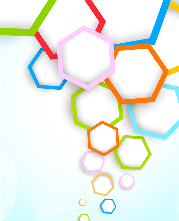 Free Abstract Colored Hexagon Background Vector - TitanUI