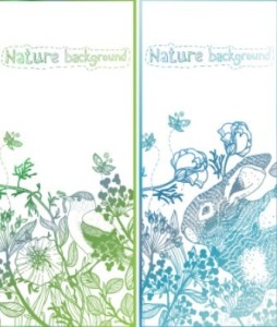 Set of Retro Vector Banners with Floral Patterns 02