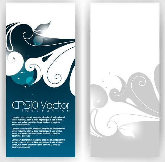 Vector Stylish Vertical Card with Flowers Background 02