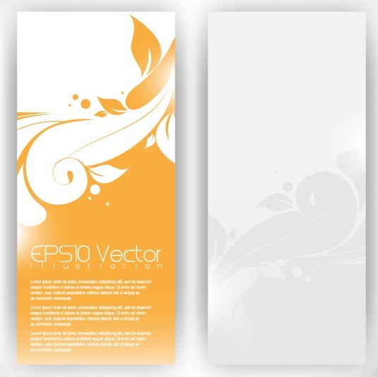 Vector Stylish Vertical Card with Flowers Background 03