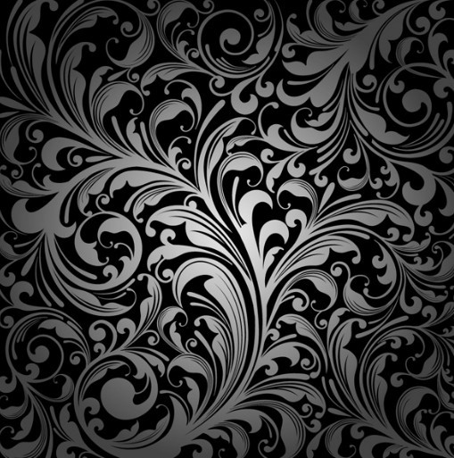 Dark Flourish Vector Background
