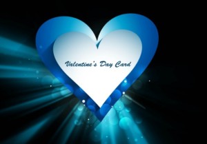 Fantastic Valentine's Day Card with Halo Background 01