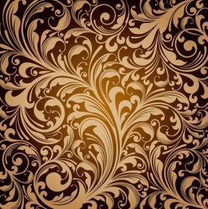 Golden Flourish Vector Background