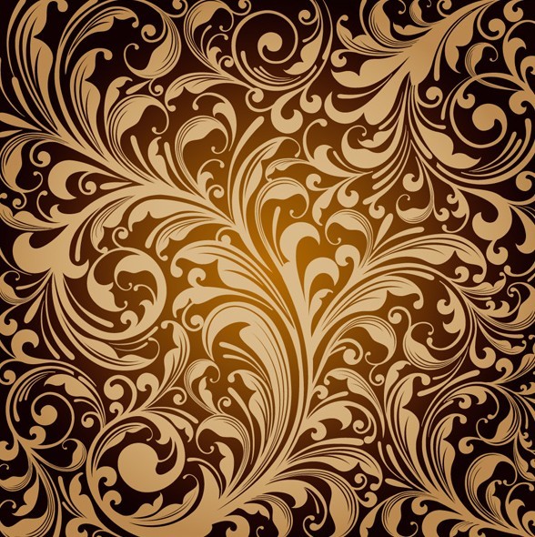 Golden Flourish Vector Background