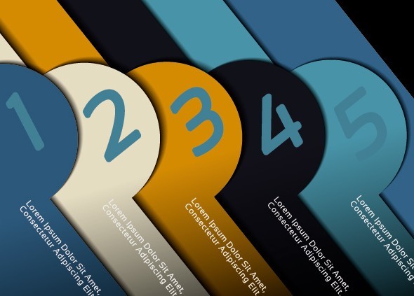 Number Template Banners Vector 01