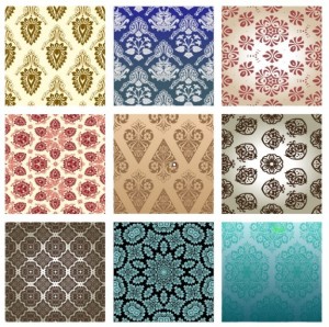 Set Of Vintage Background Patterns 01