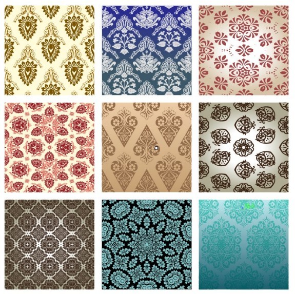 Set Of Vintage Background Patterns 01