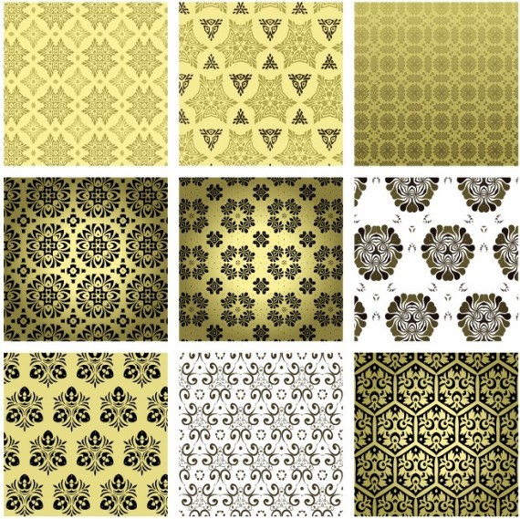 Set Of Vintage Background Patterns 02