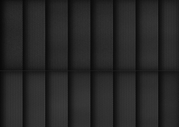 Set of Dark Fabric Photoshop Patterns