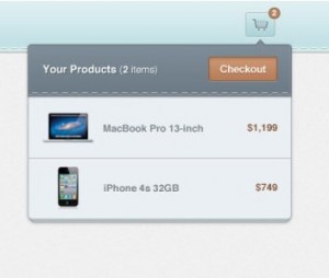 Simple Shopping Cart PSD