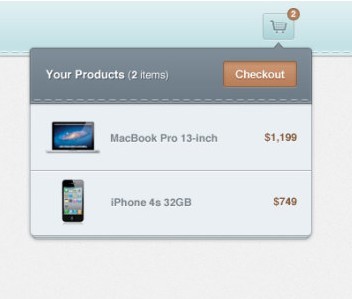 Simple Shopping Cart PSD